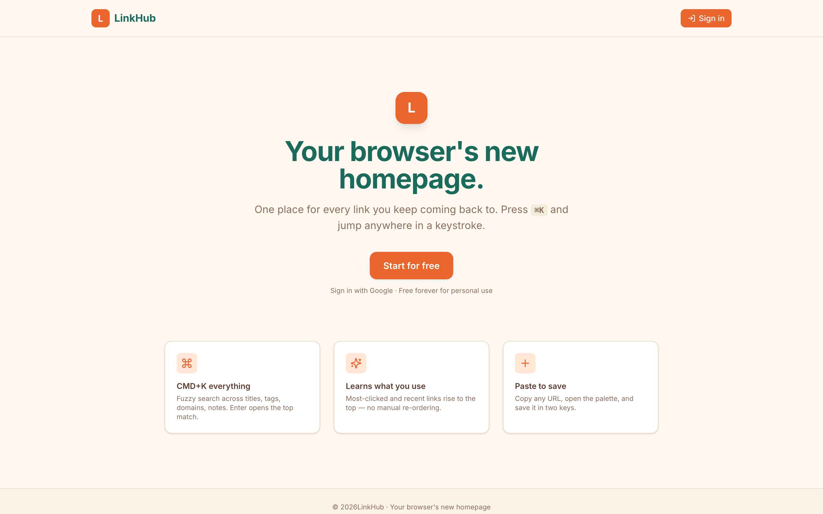 LinkHub screenshot